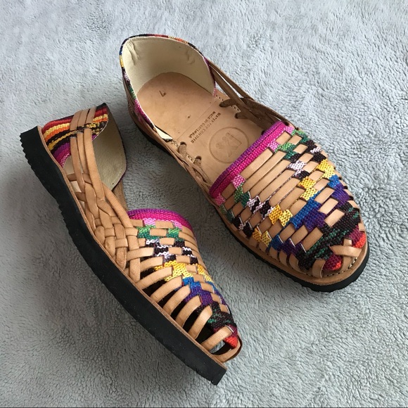 rainbow huarache sandals